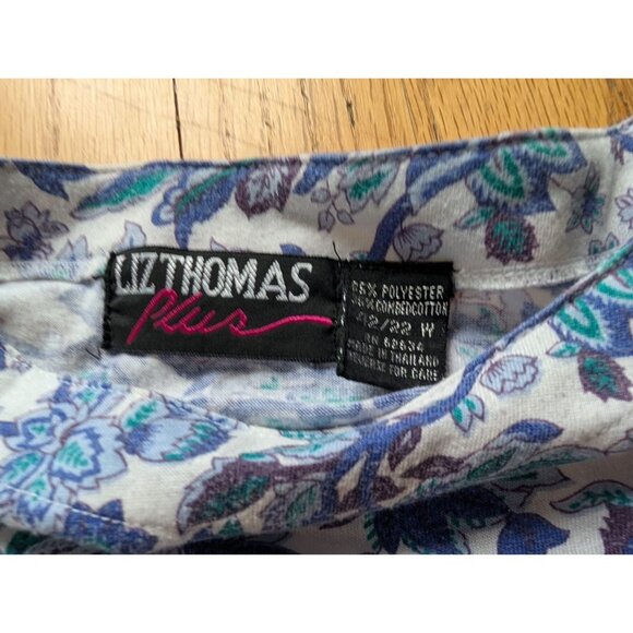 Liz Thomas Plus Womens Floral Button Shoulder Top Size 22 - Picture 5 of 7